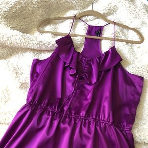 Gorgeous color satin mini skirt